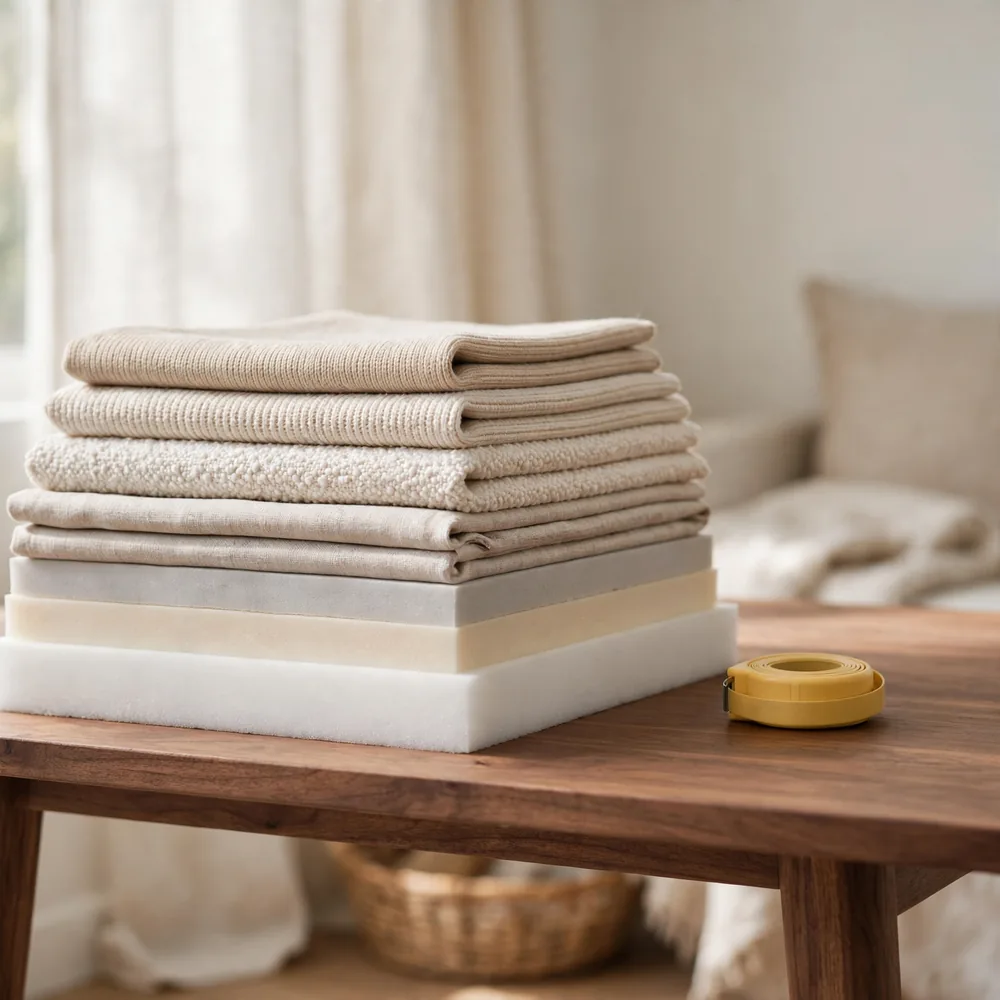Foam and fabric layers